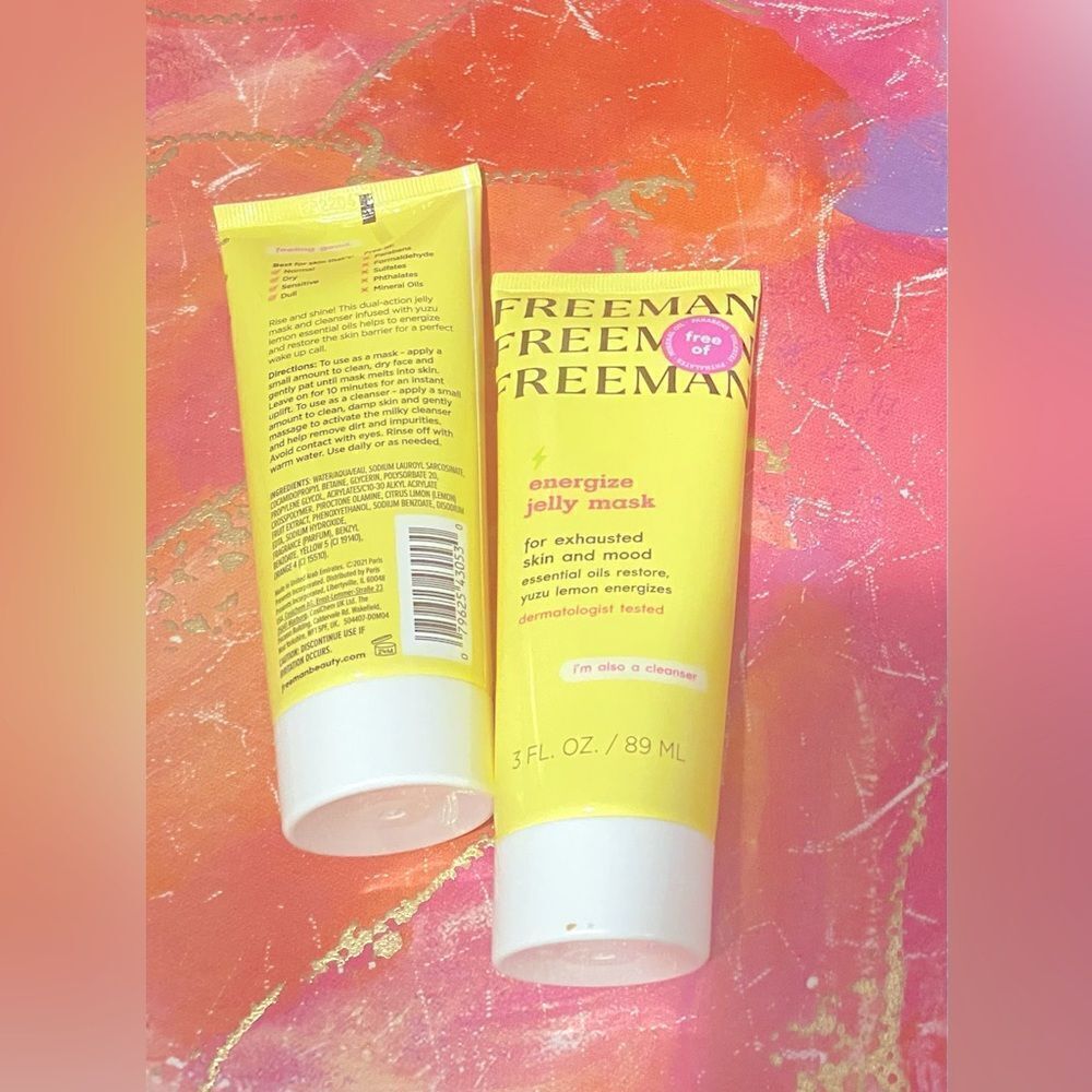 🛍️Freeman Energize Jelly Wash off Facial Mask, for Dry Skin, 3 fl oz